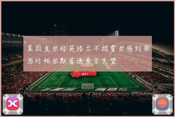 莱因克尔对英格兰不招霍尔感到困惑对帕尔默落选表示失望